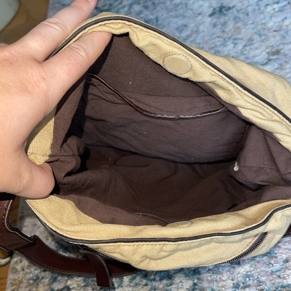 Genuine Vintage DULUTH Canvas and Brown Leather Messenger Bag Crossbody - Picture 6 of 6